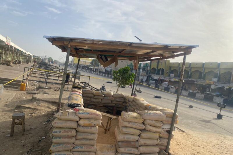 Security Post at Monday Market, Maiduguri, After Recent Bomb Explosions: Photo Credit@FalmataAminaMohammed