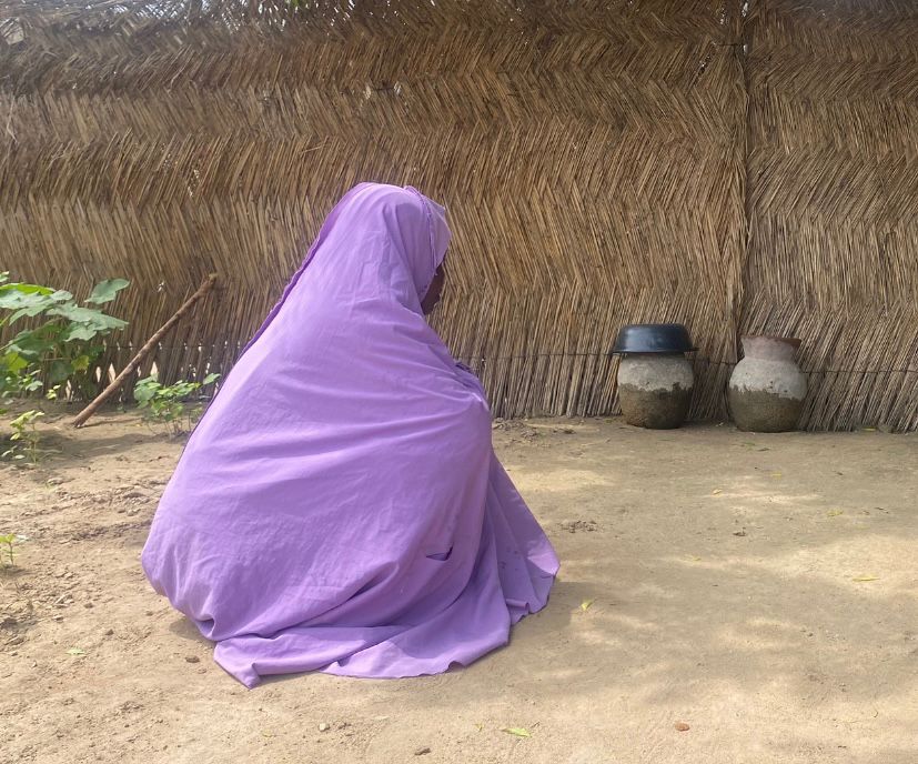 Ya-Bawa inside her house in Bama, whose brother Jalo was recently released after over ten years in detention