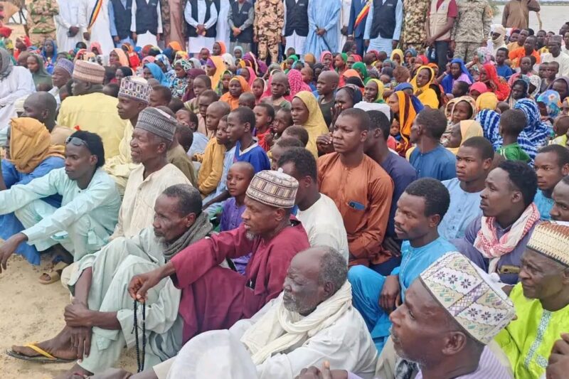Nigerian Refugees in Kaya, Chad, During the Visit of Nigerian and Chadian Officials